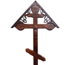 Крест на могилу деревянный с фигурным орнаментом