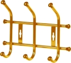 Вешалка настенная золотая ВНТ3 3 крючка золото