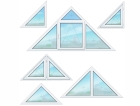 Треугольные алюминиевые окна