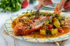 Рыба в сливочном соусе с овощами 