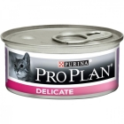 Консервы для кошек с чувствительным пищеварением ProPlan Delicate (паштет с индейкой)