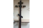 Деревянный крест на могилу «Стандарт» темный