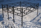 Ограда металлическая «квадраты» 6x6 м.