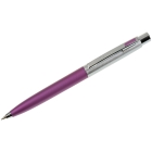 Ручка шариковая Berlingo "Silver Arrow", хром/фиолетовый, 0,7мм, синяя, кнопочн., инд.уп