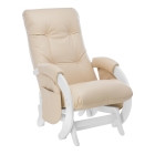 Кресло для мамы (глайдер) Milli Smile с карманами дуб молочный Polaris Beige экокожа