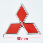 Знак капота Mitsubishi  6,2см красный (на скотче)