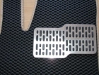 Подпятник металлический (фигурный) 1мм 14,5*29,5см с креплениями для коврика эва (саморезы)