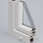 Пластиковое двухстворчатое окно Rehau Brillant-Design