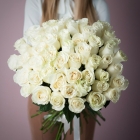 Букет гигант «51 белая роза (Премиум)»