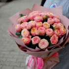 Букет цветов (33 пионовидные розовые розы)