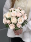 Свадебный букет из розовых роз Кристалл