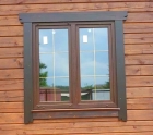 Деревянное окно с установкой под ключ 1400*2100 дуб
